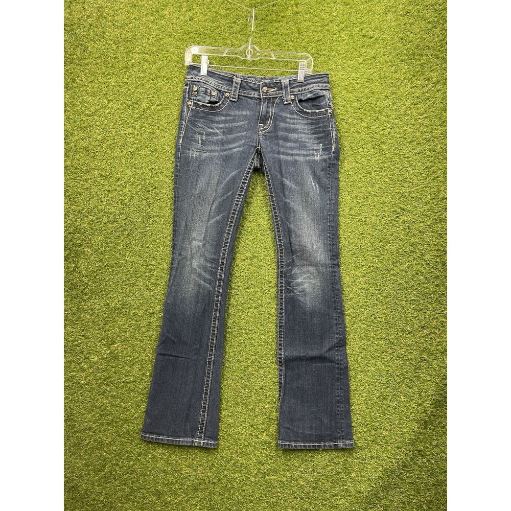 Miss Me Jeans Womens 28 Embellished Cross Boot Bootcut Jeans JP536083 28x33